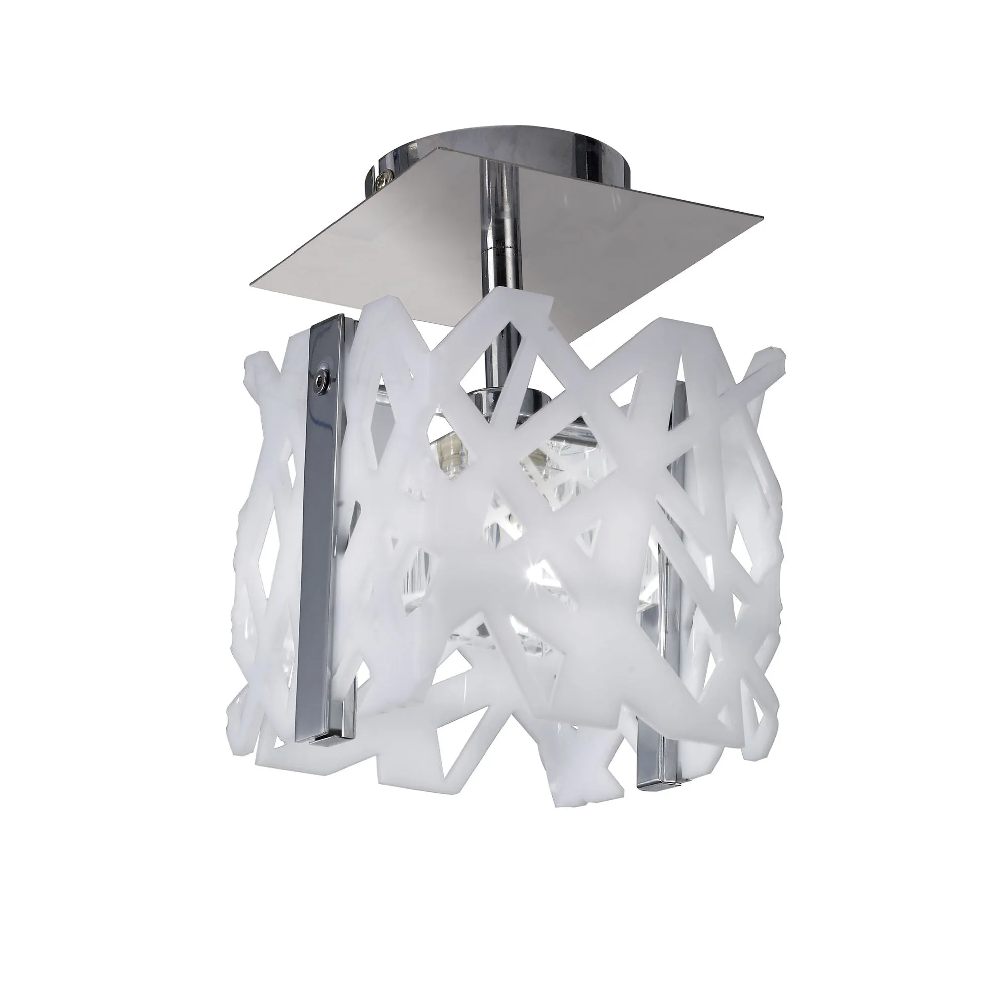 M1255  Tokio Square Ceiling Flush 1 Light Gloss White